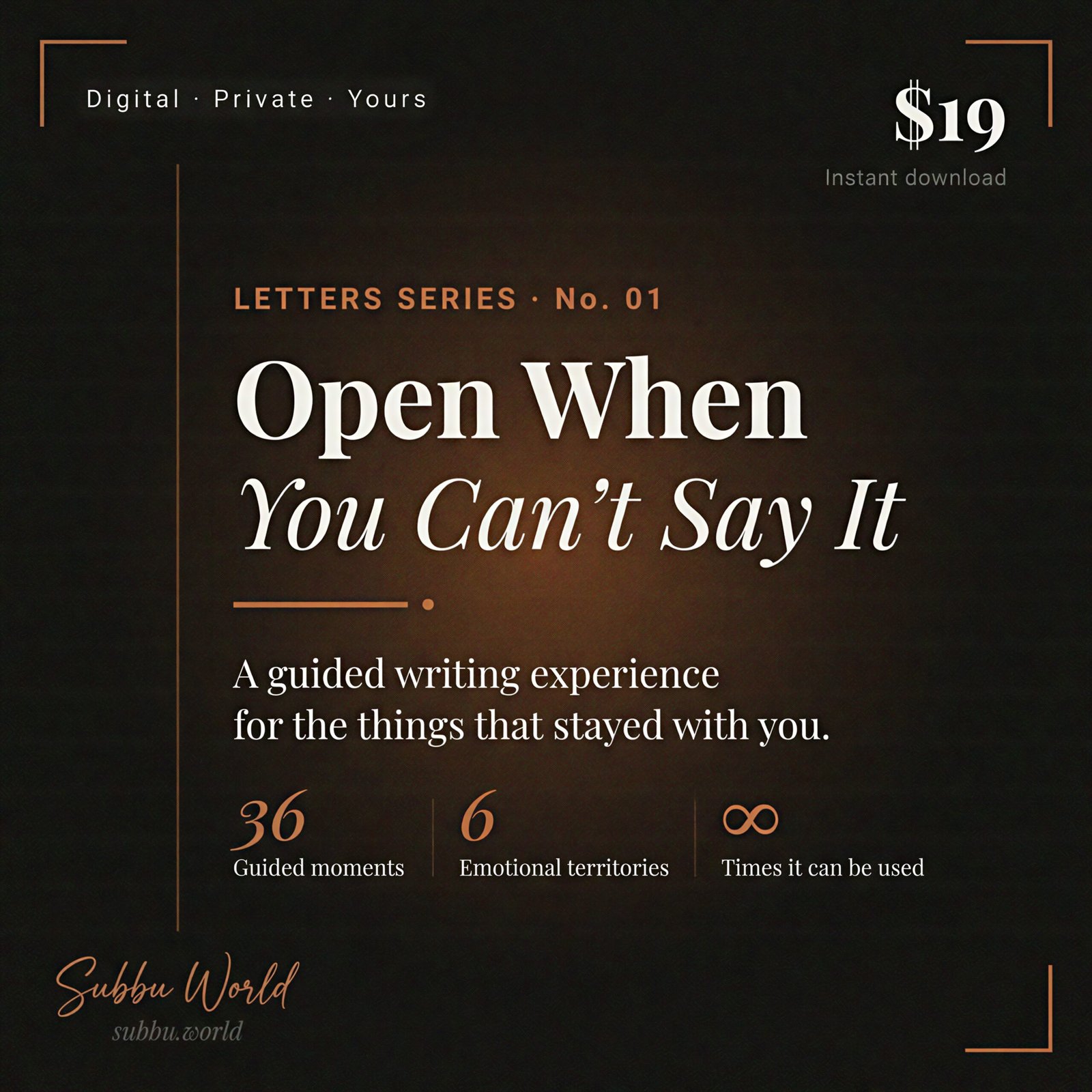 Open When You Can't Say It