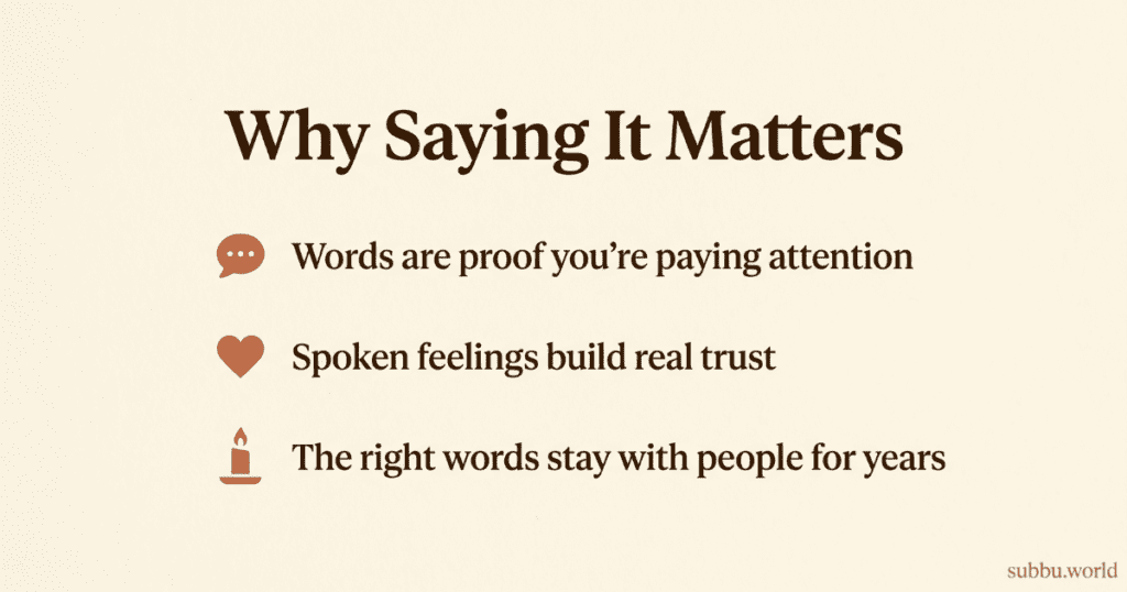 Why saying things to say to your partner matters building trust connection and emotional bond in relationships.